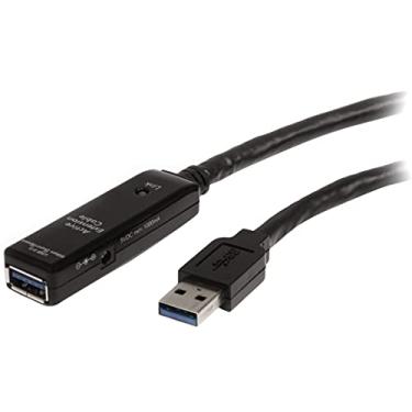 Imagem de StarTech.com Cabo de extensão USB 3.0 (5 Gbps) ativo de 10 metros com adaptador de alimentação CA - blindado - extensor USB 3.2 Gen1 tipo A macho para fêmea (USB3AAEXT10M)