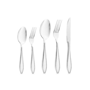 Imagem de Faqueiro Inox Jogo Talheres Garfo Colher Faca Victoria 30un