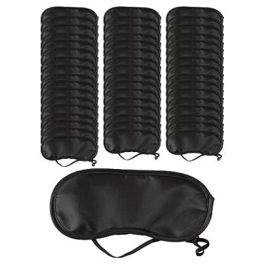 Imagem de menolana 50 peças máscara de olhos tapa-olhos para dormir cego descartável respirável macio sombra elástica sombreamento viagem venda máscara de sombra de olho