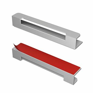 Imagem de Maçaneta autoadesiva HRX com borda para porta – fácil de instalar, fácil de instalar, descasque e cole em vidro, madeira, metal, plástico – Maçaneta de portas deslizantes para frentes de cozinha, gavetas e painéis de cômoda – 2 unidades