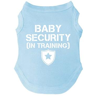 Imagem de Tamanhos de camiseta Baby Security in Training Dog para filhotes, brinquedos e raças grandes (azul bebê GG)