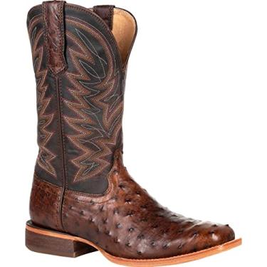 Imagem de Durango Bota masculina premium Exotics Western, Avestruz de sela antiga, 7 Wide