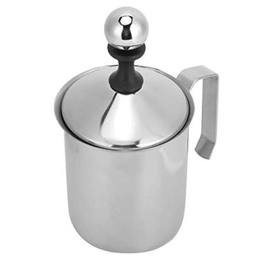 Imagem de Espumante de Leite Manual de 400 Cc, Espumante de café Com Leite Durável Em Aço Inoxidável 304, Agitador Misturador de Espuma, Design Ergonômico e Malha Fina de Camada Dupla,