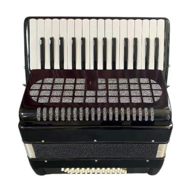 Imagem de BailingDS Acordeão 30 teclas 48 graves acordeão acordeão profissional acordeão presente para adultos estudantes 30 teclas de piano 48 baixo botão acordeão instrumento de acordeão (preto)