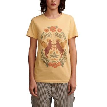 Imagem de Lucky Brand Camiseta feminina clássica de Áries, Trigo novo, GG