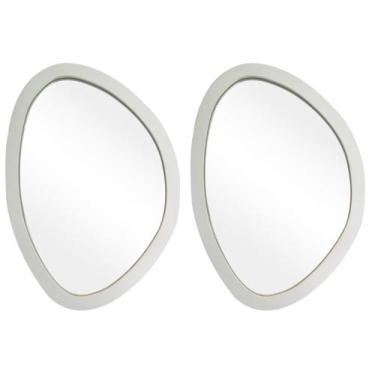 Imagem de Kit Espelho Decorativo Orgânico Branco 29X44cm E 29X44cm Epp - E2g Des