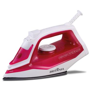 Imagem de Ferro a Vapor Britânia Branco e Rosa BFV201R Super Carbon – 127 Volts