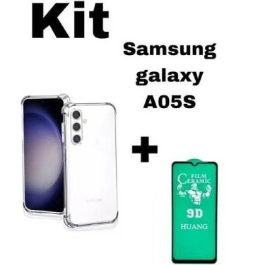 Imagem de Kit Capa Capinha Transparente + Película Cerâmica para Galaxy A05s - H