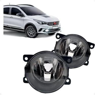 Imagem de Par Farol de Milha Fiat Argo 17 a 23 Lente Vidro Aro Preto - Suits, Fa