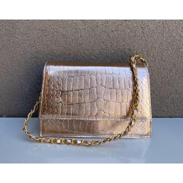 Imagem de Bolsas Feminina Transversal Ombro Mão Alça Corrente - SEM MARCA, Cobre