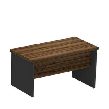 Imagem de Mesa reta sem gavetas 150 pé painel cor Nogal/Preto - 1343 - MARANELLO