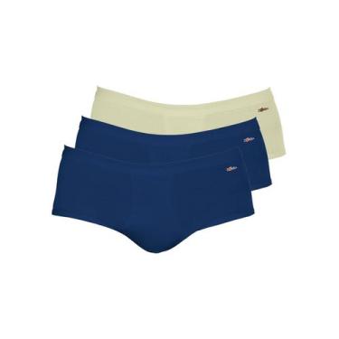 Imagem de Kit com 3 Cuecas Slip Zorba com Abertura 185 Colorido, Bege, G