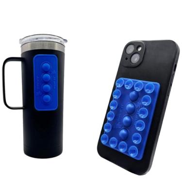 Imagem de Suck It Pop It - Aderência adesiva para telefone compatível com iPhone, Android - Suporte de telefone com ventosa para selfie, vídeos - cola no espelho e na janela do carro - Brinquedo Bubble Fidget