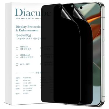 Imagem de Diacube Protetor de tela de privacidade para Google Pixel 9 Pro [atualizado em 27°] [Pacote com 2] [Suporte ultrassônico de impressão digital 0,1S] [Filme PET antiespião] [Fácil instalação com