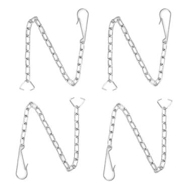 Imagem de Corrente para vaso sanitário, corrente de alça de vaso sanitário de aço inoxidável, pacote com 4, kit de substituição de corrente de vaso sanitário universal de 23 cm, corrente de elevação de descarga