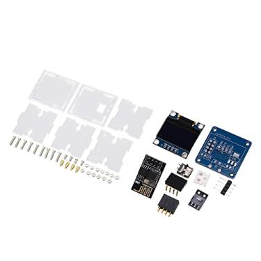 Imagem de Kit de Mini Relógio Com Display de Diodo Emissor de Luz Orgânico Com Módulo de Temporização Automática WiFi, Caixa de Acrílico Totalmente Transparente e Interface Micro USB para
