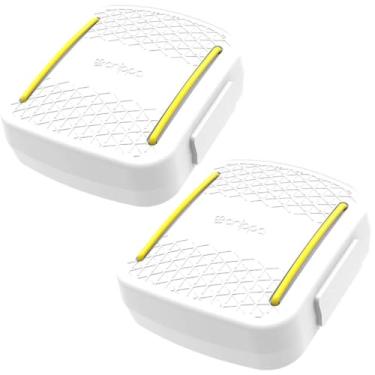 Imagem de Kit 2 Porta Cotonetes Portátil Branco para Viagem Acessórios com Elástico Interno Crippa