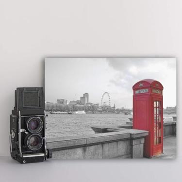 Imagem de Placa Decorativa Londres MDF Cabine Telefone 30x40cm - Quartinhos