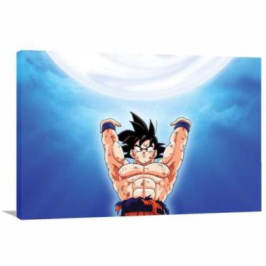 Imagem de Quadro decorativo Dragon Ball Goku Genki dama Tela em Tecido - Wall Fr