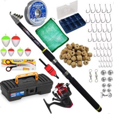 Imagem de Kit Pesca Pescaria Completa Vara 1,70m Molinete Maleta Itens - Summer,
