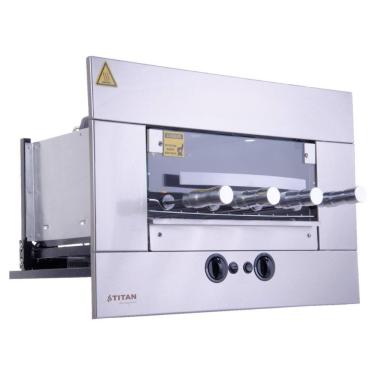 Imagem de Churrasqueira a Gás de Embutir Titan 4 Espetos Rotativos 127V