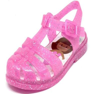 Imagem de Sandália Feminina Infantil Transparente com Luzinha Led Leve e Confort