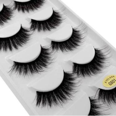 Imagem de Cílios Postiços G5-g6-g8 Mink 5 Pares - Eyelash, G801