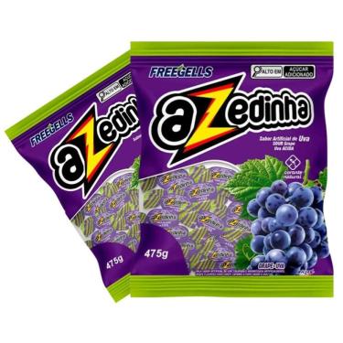 Imagem de Bala Freegells Azedinha Uva Riclan 475g - 2 Pacotes