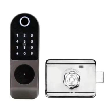 Imagem de Wifi fechadura da porta inteligente impressão digital biométrico bloqueio de cartão inteligente senha app controle remoto keyless fechadura eletrônica(Tuya WIFI -A)