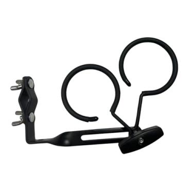 Imagem de MERIGLARE Instrumento de vento suporte mudo saxofone trompete trombone, suporte ajustável, em forma de l, suporte mudo multifuncional para trombones