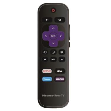 Imagem de Controle remoto de substituição OEM compatível com Hisense Roku TV Smart 4K Ultra HDTV (não para Roku Stick/Box) - Netflix, Apple TV+, Paramount+, HBO Max
