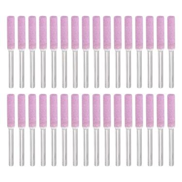 Imagem de PATIKIL Afiador de motosserra de diamante de 32 peças de 1,5 mm de dureza de alta dureza, polimento de pedra, kit de afiação, ferramenta de lixa de motosserra para motosserra, joias de madeira, rosa