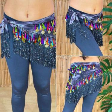 Imagem de Dança do Ventre Lenço Cinto Quadril Luxo Lindos Detalhes LQL45 - Ateli