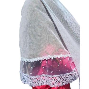 Imagem de VÉU CCB notas musicais com poa notas musicais - Quadrado ou Redondo - 