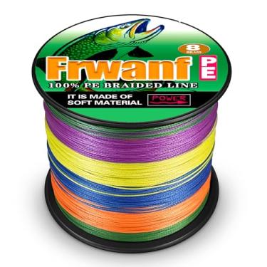 Imagem de Linha de pesca trançada Frwanf 300 m/328 jardas 500 m/546 jardas – Fio de pesca multifilamento superforte de 1,8 kg – Corda de pesca PE para pesca em água doce e água salgada no mar profundo pesca no gelo etc., Multi-color, 200LB/0.75MM(8 Strands) 500M