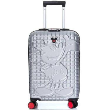 Imagem de Mala De Viagem Bordo Pequena Mickey Mouse Prata Luxcel, Prata