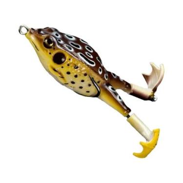 Imagem de Isca de Pesca de Robalo - Sapo Macio com Hélices Duplas e Pernas para 