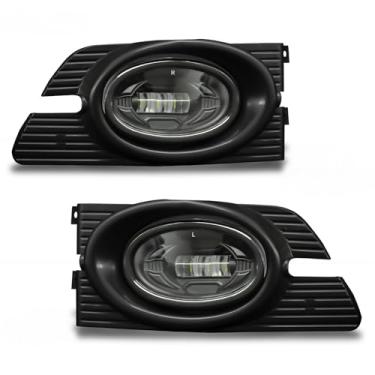 Imagem de SINYATO INDUST Faróis de neblina de LED adequados para Honda Accord 4DR Sedan 2001-2002, kit de substituição de montagem de faróis de neblina dianteiros, lente transparente (1 par)