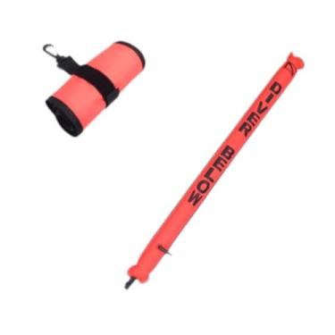 Imagem de Vaveren Marcador de superfície de mergulho Bóia Tuba de sinal Tubo de alta visibilidade SMB para iniciantes para iniciantes, Vermelho Fluorescente