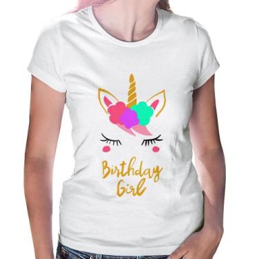 Imagem de Baby Look Birthday Girl - Foca na Moda, Branco, GGG