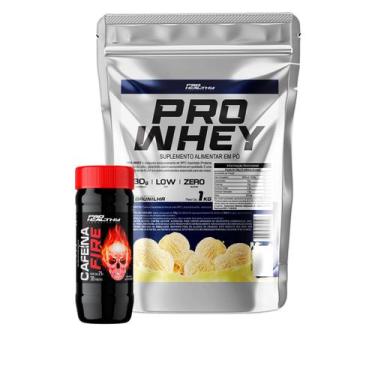 Imagem de Whey Protein Refil 1Kg + Cafeína Fire 420mg 30 Tabletes - Pro Healthy 