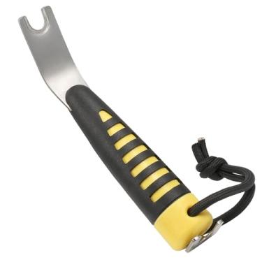 Imagem de Ferramenta de encaixe para botões de lona de barco, ferramenta prática de remoção de pressão de lona com aderência de silicone antiderrapante, ideal para pescadores e presentes de velejador, amarelo