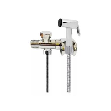 Imagem de Ducha Higiênica Redonda Metal - Suporte Embutido Abs