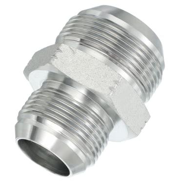 Imagem de PATIKIL Conectores de mamilo redutores hexagonais adaptador de tubo macho 1 5/40.6 cm alargador 37° JIC x 1 5/20.3 cm BSPT adaptador reto macho, adaptador de bico redutor de encaixe de tubulação