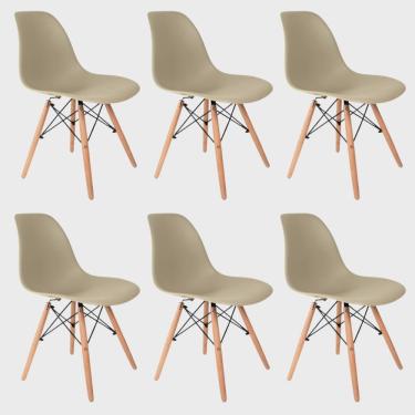 Imagem de Conjunto 6 Cadeiras para Sala de Jantar Eames Eiffel Dkr Fendi