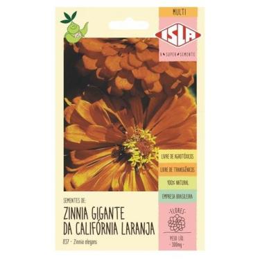 Imagem de Semente Zinnia Dahliaflora Laranja Gigante Califórnia ISLA