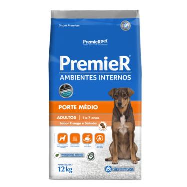 Imagem de Ração Premier Cães Adultos Ambientes Internos Porte Médio 12kg