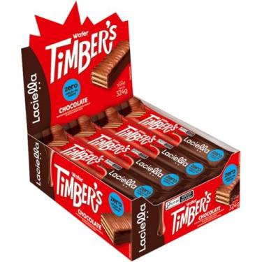 Imagem de Chocolate Wafer ao Leite Zero Açucar Timbers c/12 Unid. - Laciella