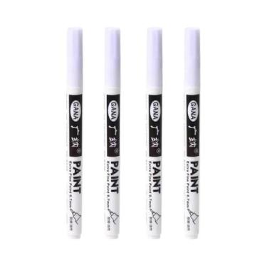 Imagem de Canetas Marcadoras Permanentes - 0,7mm Extra Finas - Preta e Branca - 