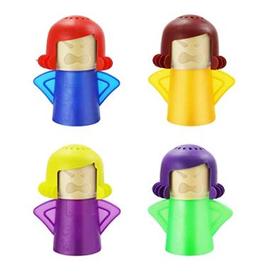 Imagem de UgyDuky Pacote com 4 unidades Angry Mom limpador de micro-ondas limpador a vapor para uso de água e vinagre em alta temperatura, ferramenta de limpeza de cozinha para casa e escritório